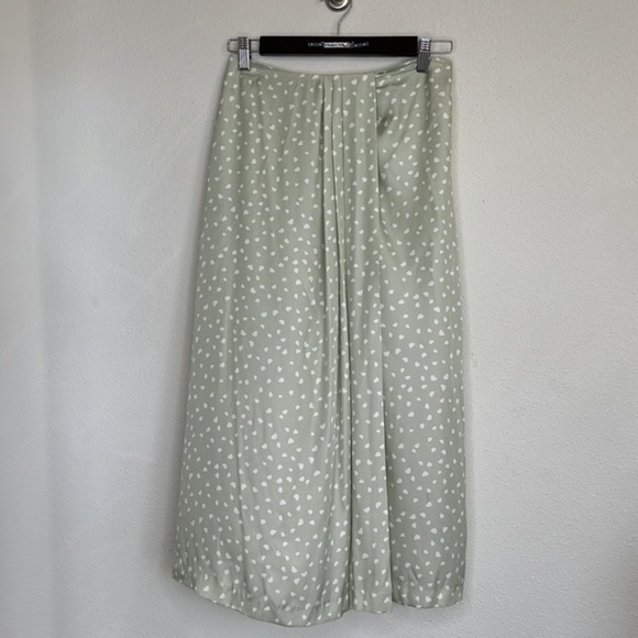 Vince Drape Silk Blend Skirt in Stone Dot Size 0 NWT - Picture 5 of 6